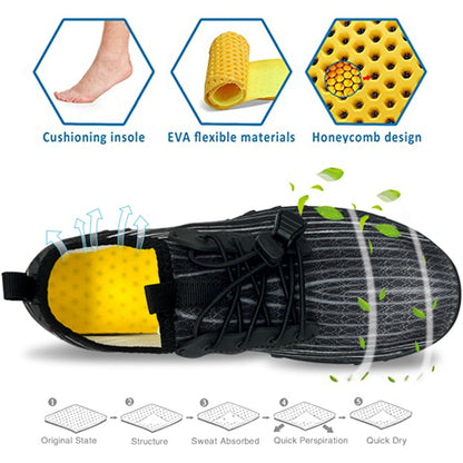 Water Shoes for Men and Women Soft Breathable Slip-on Aqua Shoes Aqua Socks for Swim Beach Pool Surf Yoga (Black Size US 9.5).