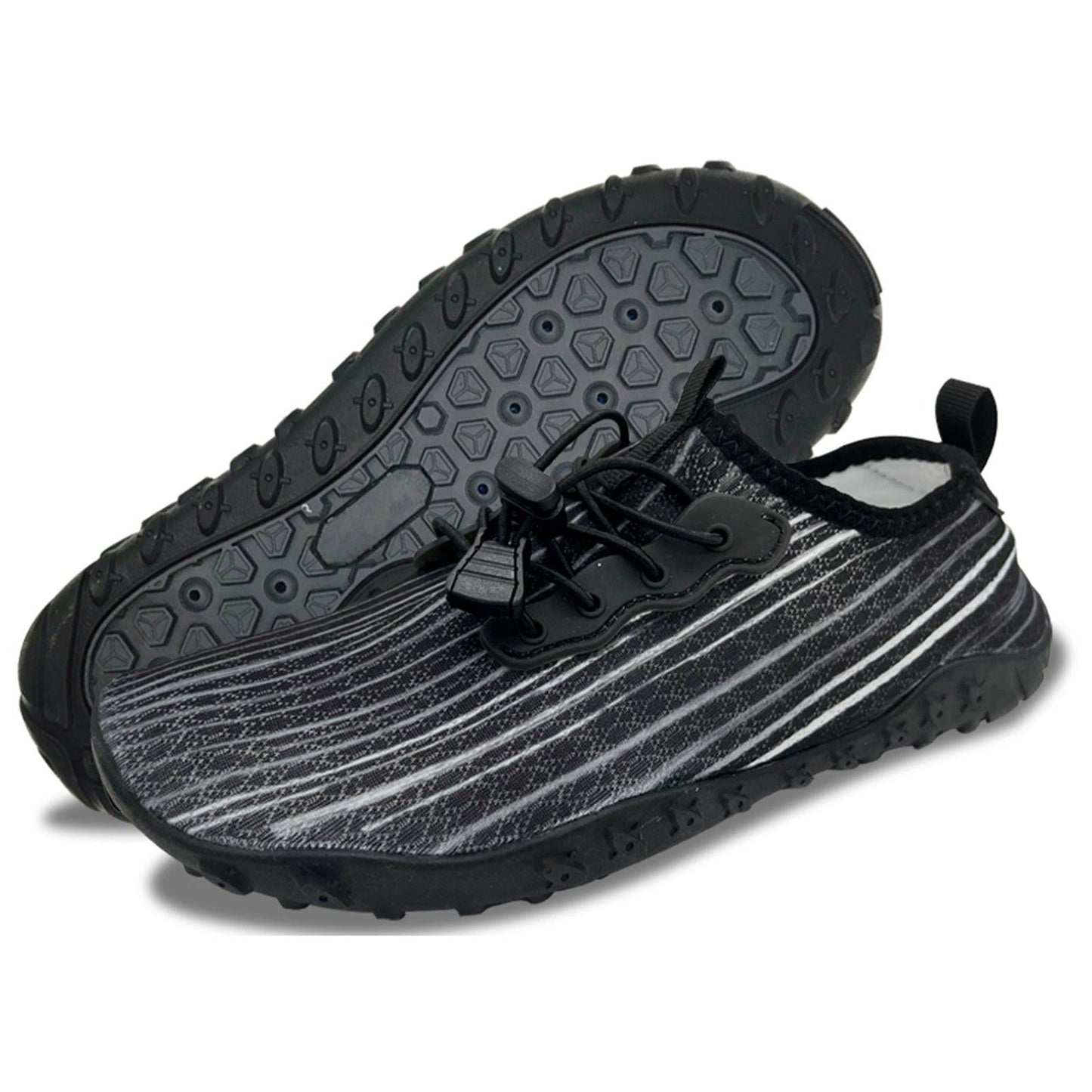 Water Shoes for Men and Women Soft Breathable Slip-on Aqua Shoes Aqua Socks for Swim Beach Pool Surf Yoga (Black Size US 9.5).