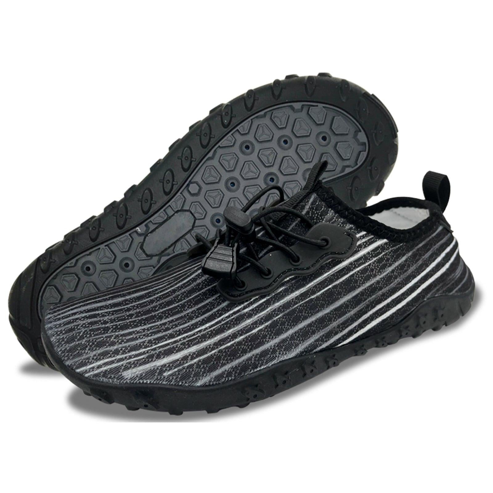 Water Shoes for Men and Women Soft Breathable Slip-on Aqua Shoes Aqua Socks for Swim Beach Pool Surf Yoga (Black Size US 9.5).