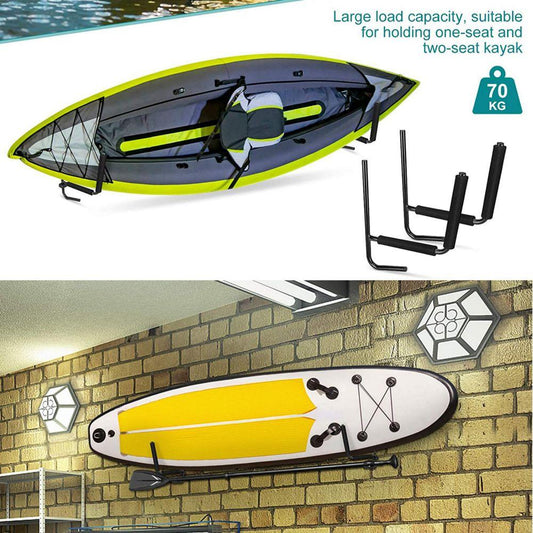 2Pcs Kayak Wall Rack Carrier Canoe Paddle Surfboard Holder Wall Mount Shelf.