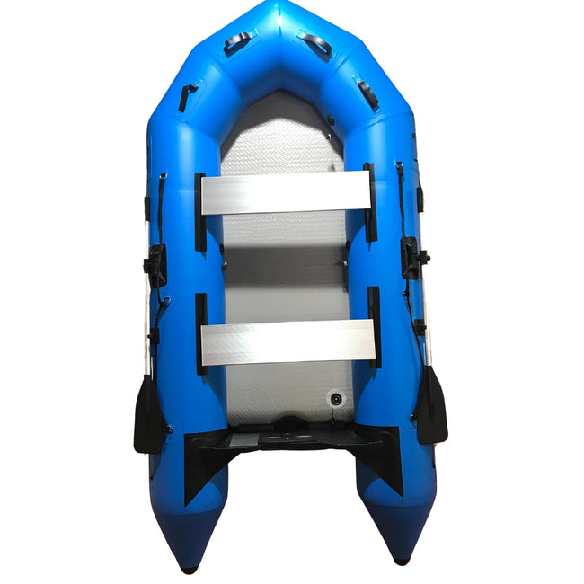 2.3M ( Blue ) Inflatable Boat Dinghy Tender Pontoon Rescue & Dive Boat Fishing Boat With Hard Air-Deck Floor. Hover Image