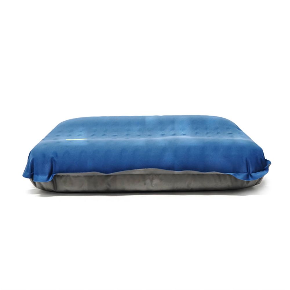 Self Inflating Camping Pillow with Ergonomic 4D Support - Blue.