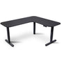 FORTIA Corner Standing Desk, 160x140cm, 72-118cm Sit to Stand Up Electric Height Adjustable, Black