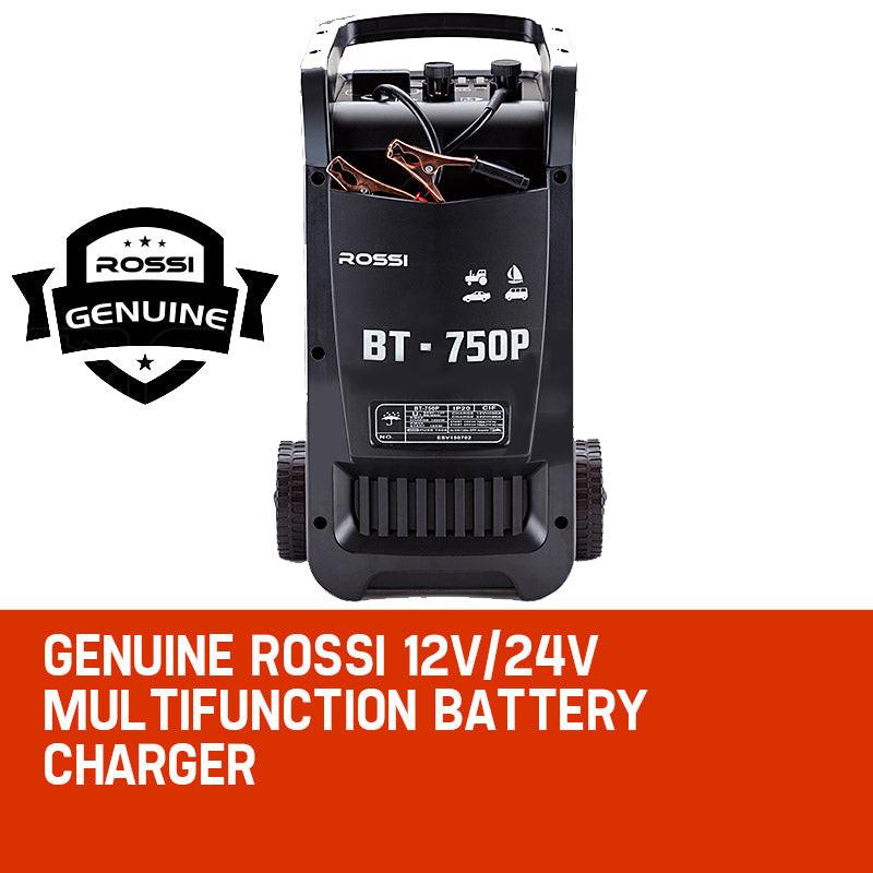 ROSSI 750 Amp Car Battery Charger, 12v/24v Jump Starter, for ATV Boat Truck Tractor, 15A Plug.