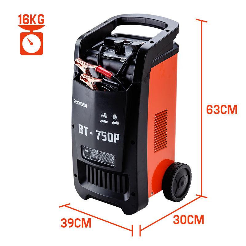 ROSSI 750 Amp Car Battery Charger, 12v/24v Jump Starter, for ATV Boat Truck Tractor, 15A Plug.