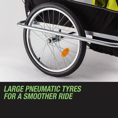 Tag-along Kids Bike Trailer Bicycle Pram Stroller Children Jogger Yellow.