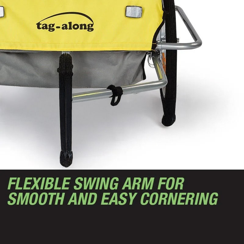 Tag-along Kids Bike Trailer Bicycle Pram Stroller Children Jogger Yellow.