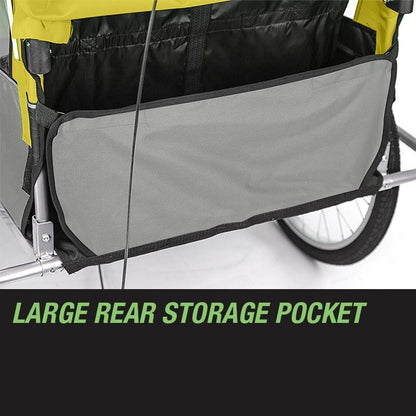 Tag-along Kids Bike Trailer Bicycle Pram Stroller Children Jogger Yellow.