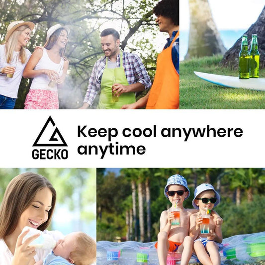 GECKO 125L Portable Upright Fridge, 12V/24V for Motorhome, Caravan, Silver.