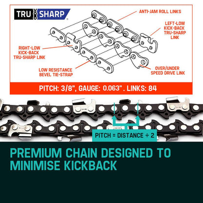 24 Baumr-AG Chainsaw Chain 24in Bar Replacement Suits 72CC 76CC 82CC Saws.