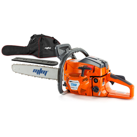 MTM Petrol Commercial Chainsaw 22 Bar Chain Saw E-Start Tree Pruning Top Handle.