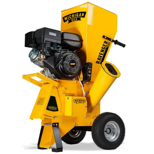 MICHIGAN 18HP 420cc Petrol Commercial Wood Chipper, Electric Key Start, Tree Mulcher - Ravenger 1850.