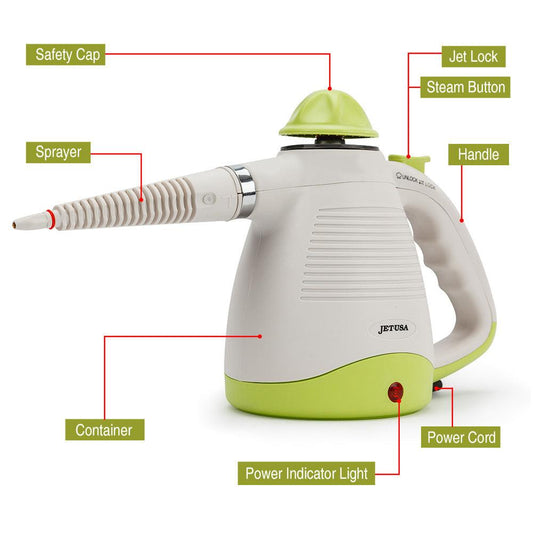 JET-USA Portable Steam Cleaner Multi-Purpose High Pressure Handheld.