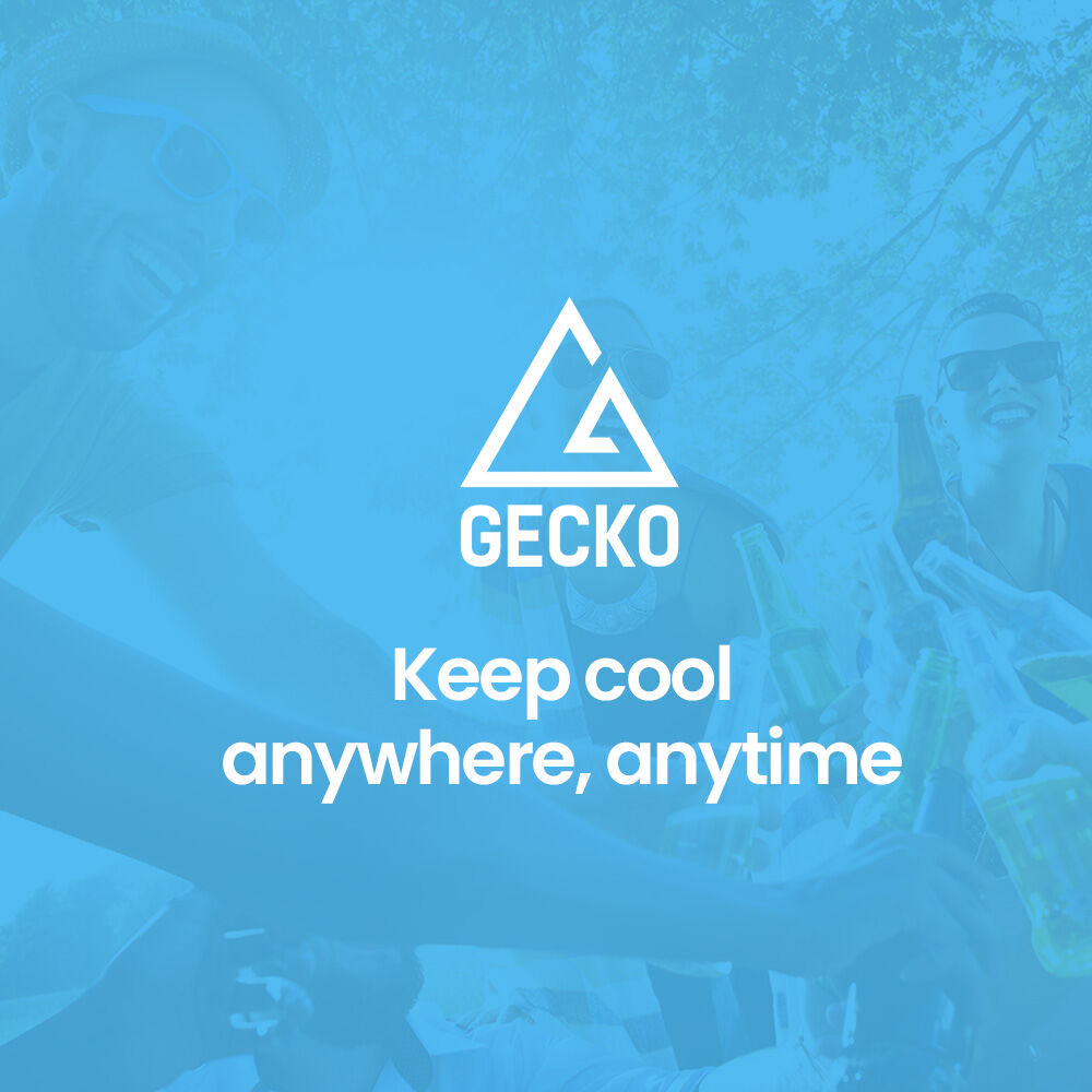 GECKO 142L Upright Portable Fridge / Freezer, 12V/24V for Motorhome and Caravan, Silver.
