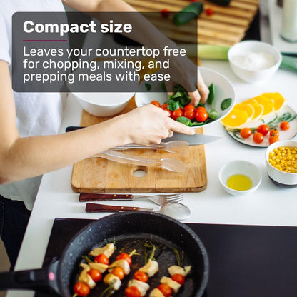 EUROCHEF Induction Cooktop, 2000W, 9 Heat Levels, Fast Electric Portable Cooker, Touch Controls with Slider.
