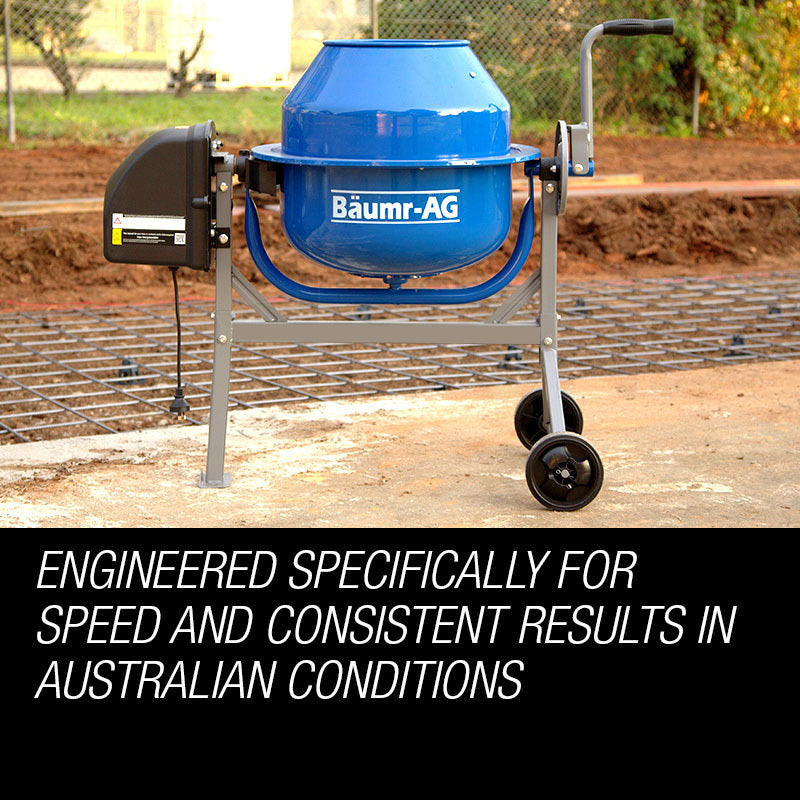 Baumr-AG 70L Portable Cement Concrete Mixer Electric Construction Sand Gravel.