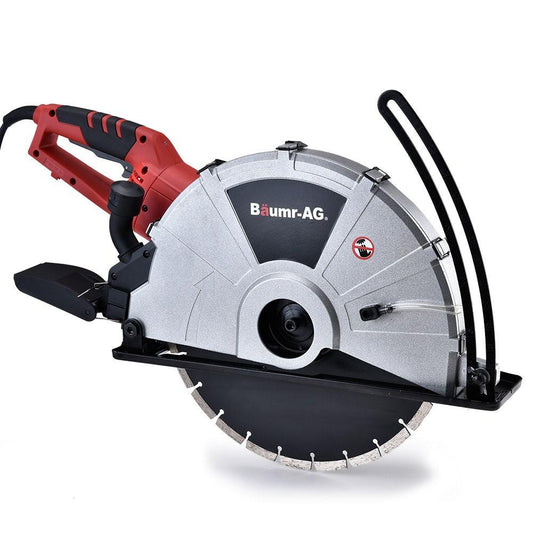 BAUMR-AG 2400W Electric Concrete Saw 355mm Demolition Cutter Wet Dry Demo Tool Circular Cutting.