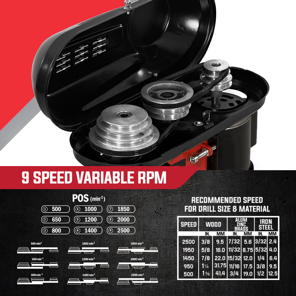 Baumr-AG 420W Drill Press Pedestal Benchtop Stand Pillar Variable Speed.