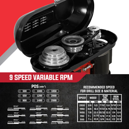 Baumr-AG 420W Drill Press Pedestal Benchtop Stand Pillar Variable Speed.