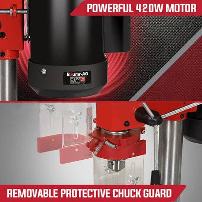 Baumr-AG 420W Drill Press Pedestal Benchtop Stand Pillar Variable Speed.