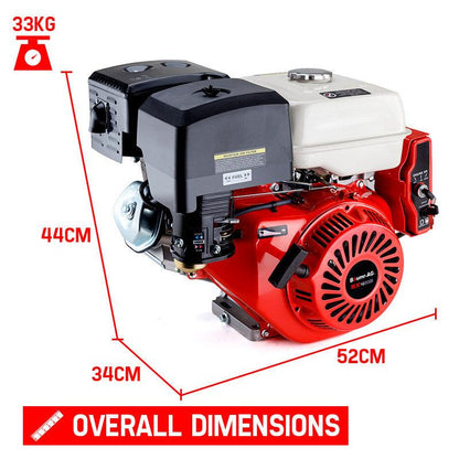 Baumr-AG 16HP Stationary Engine Petrol Direct Ignition OHV 4-Stroke Electric Recoil Start.
