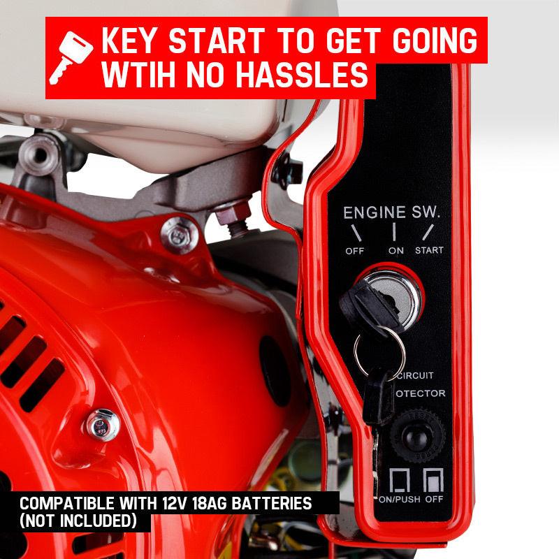 Baumr-AG 16HP Stationary Engine Petrol Direct Ignition OHV 4-Stroke Electric Recoil Start.