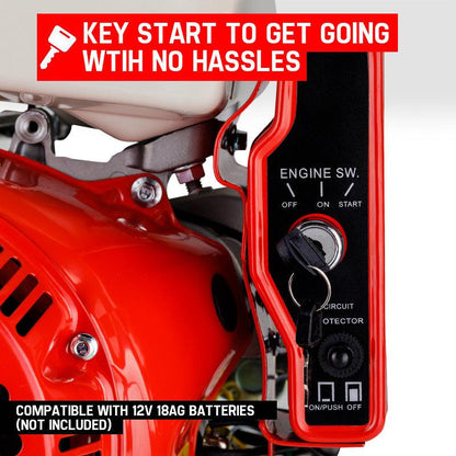 Baumr-AG 16HP Stationary Engine Petrol Direct Ignition OHV 4-Stroke Electric Recoil Start.