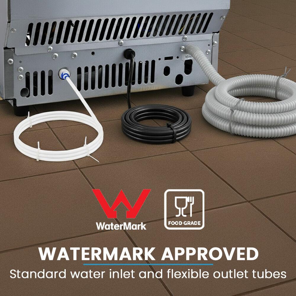 POLYCOOL Commercial Ice Maker Machine, up to 45kg/24hr, Timer & Self Cleaning Programs.
