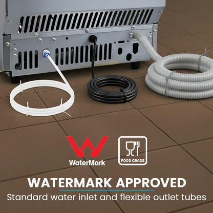 POLYCOOL Commercial Ice Maker Machine, up to 45kg/24hr, Timer & Self Cleaning Programs.