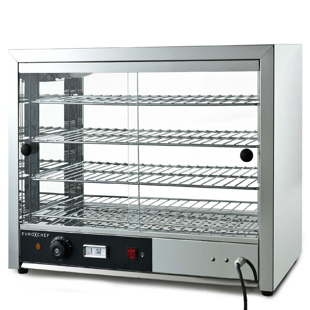 EUROCHEF Electric Food Warmer Display, 1000W, 4-Tier Stainless Steel.
