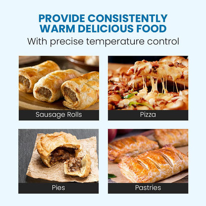 EUROCHEF Electric Food Warmer Display, 1000W, 4-Tier Stainless Steel.