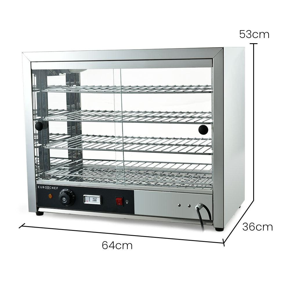 EUROCHEF Electric Food Warmer Display, 1000W, 4-Tier Stainless Steel.