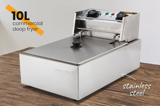 EuroChef Commercial Electric Deep Fryer Frying Basket Chip Cooker Fry Scoop.