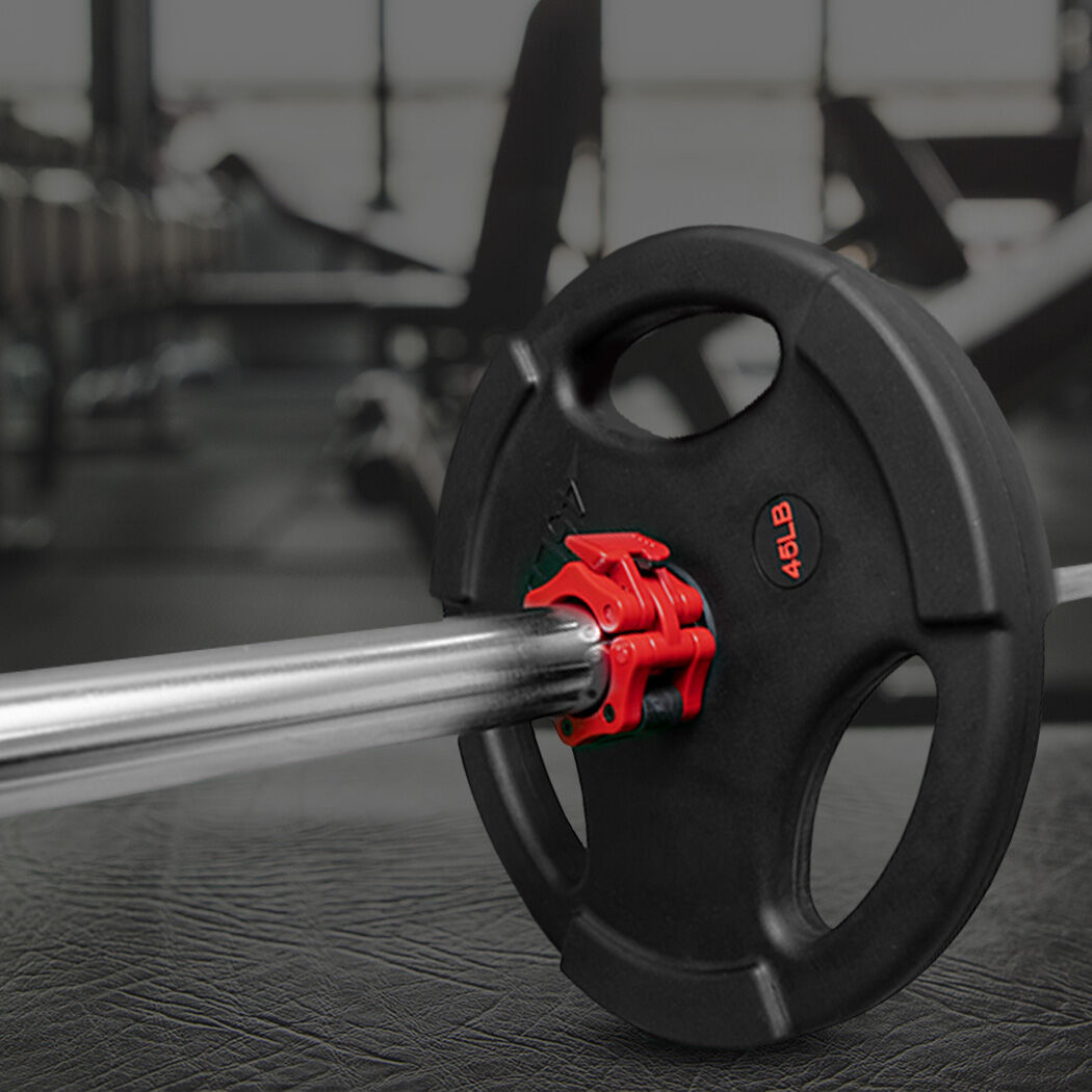 PROFLEX 2x 50mm Olympic Gym Barbell Collar Lock Clips, for Home Fitness Bodybuilding Weights Training Lock Clips.