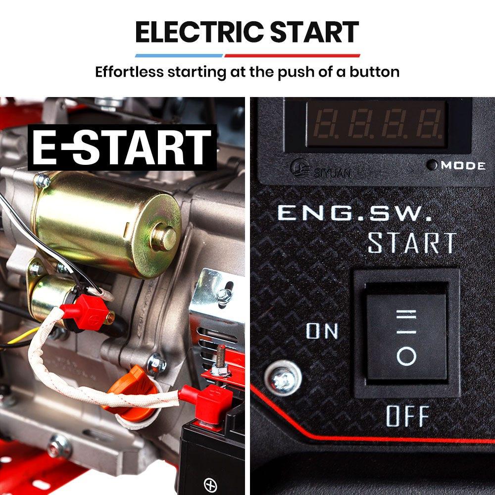 GENPOWER Portable Petrol Generator 8.4kW Max 6kW Rated Single Phase 18HP 420cc 4-Stroke Engine.