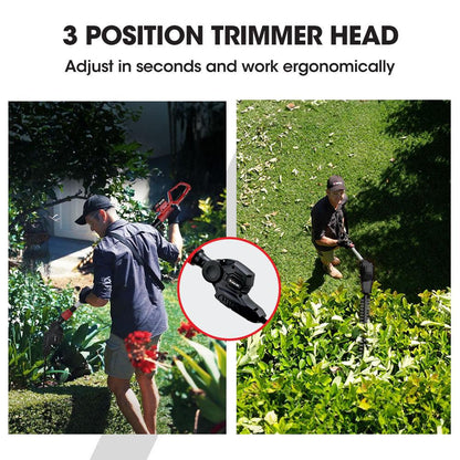 BAUMR-AG 20V SYNC Cordless Pole Saw & Hedge Trimmer Combo, 8 inch Chainsaw Pruner, Telescopic Handle, with Battery and Charger Kit.