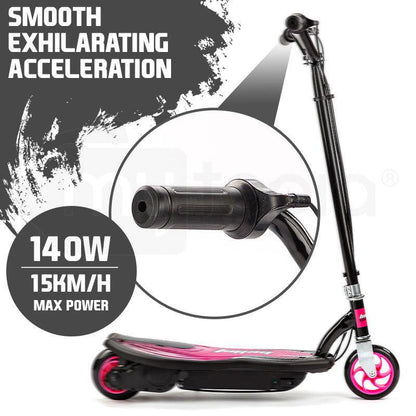 BULLET ZPS Kids Electric Scooter 140W Children Toy Pink Girls Battery Ride.