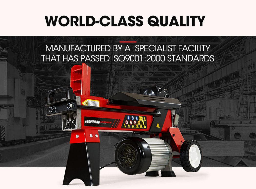 BAUMR-AG 6 Ton Electric Log Splitter 6T Hydraulic Firewood Wood Timber Block Cutter Small Machine.