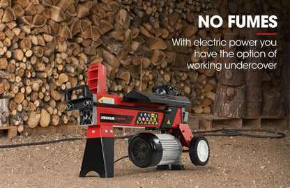BAUMR-AG 6 Ton Electric Log Splitter 6T Hydraulic Firewood Wood Timber Block Cutter Small Machine.