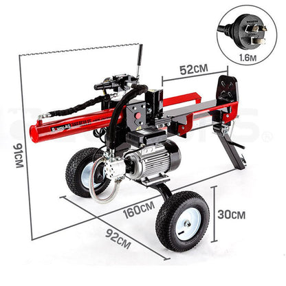 Baumr-AG 20 Ton Electric Log Splitter 20T Heavy-Duty Wood Cutter Hydraulic Fire Wood Block Axe.