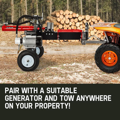 Baumr-AG 20 Ton Electric Log Splitter 20T Heavy-Duty Wood Cutter Hydraulic Fire Wood Block Axe.