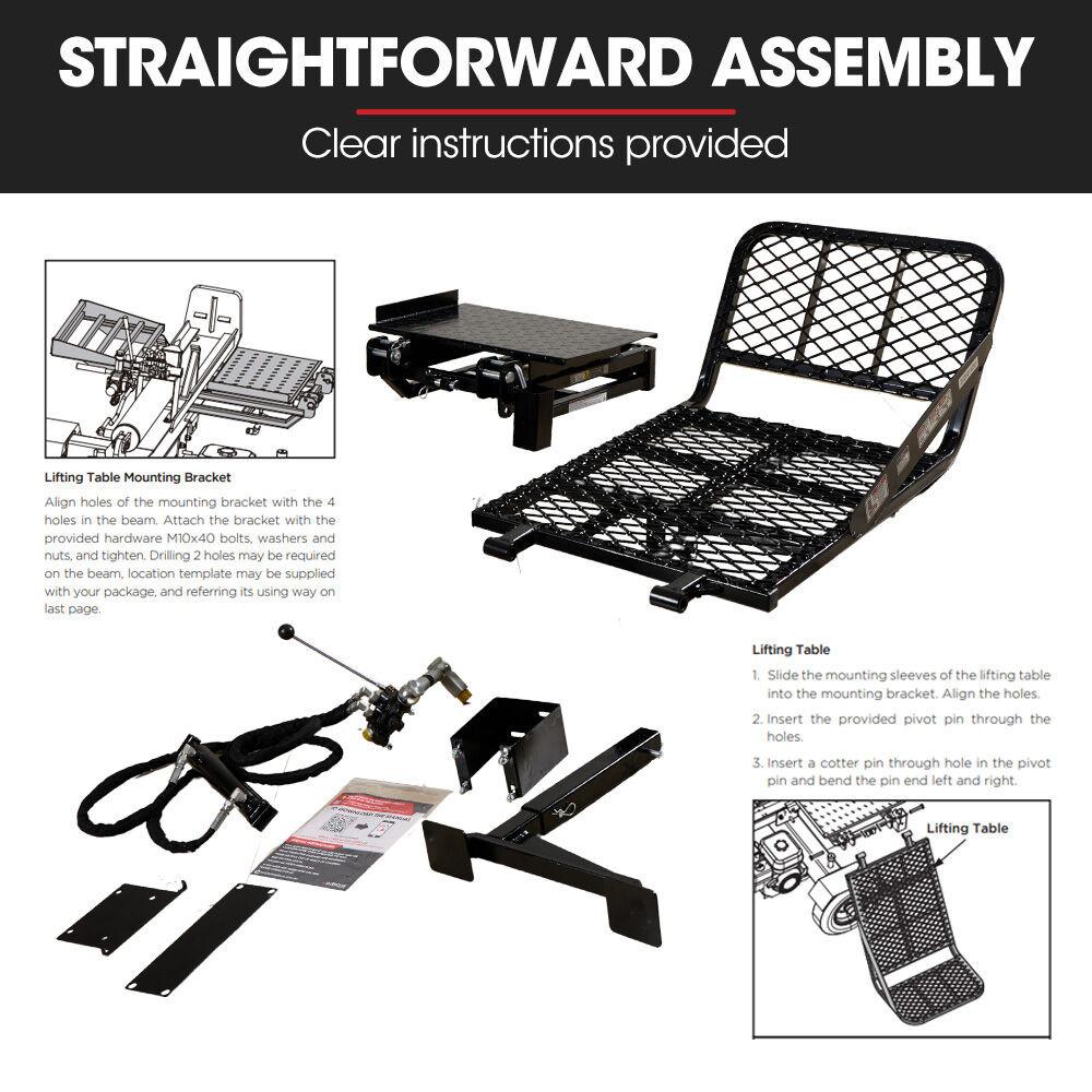 BAUMR-AG Hydraulic Lifter for HPS700 Log Splitter, 75kg Lifting Capacity, Straightforward Attachment.