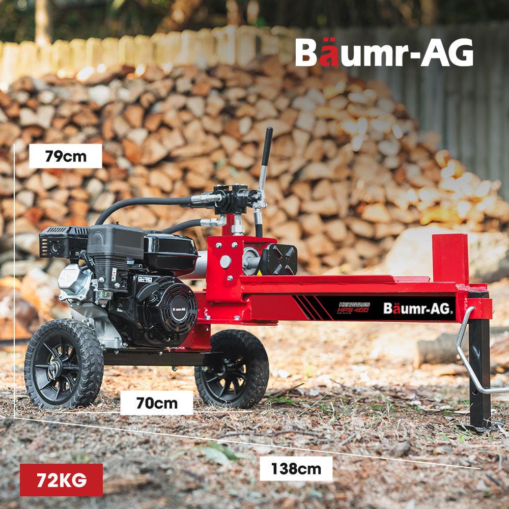 BAUMR-AG 12 Tonne Petrol Hydraulic Wood Log Splitter, - HPS400.