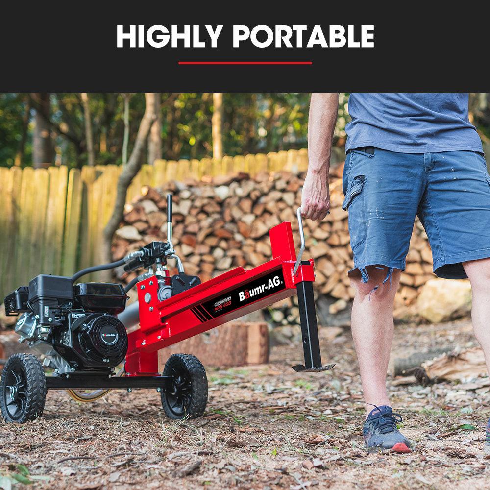 BAUMR-AG 12 Tonne Petrol Hydraulic Wood Log Splitter, - HPS400.