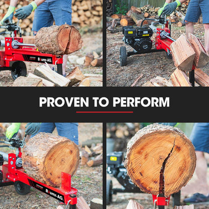 BAUMR-AG 12 Tonne Petrol Hydraulic Wood Log Splitter, - HPS400.