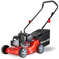 Baumr-AG 139cc Lawn Mower 4-Stroke 16 Inch Petrol Lawnmower Hand Push Engine 35L Catcher.