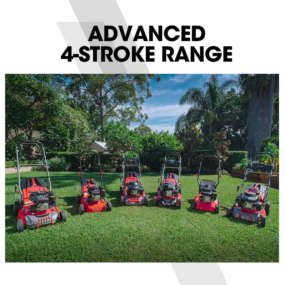 Baumr-AG 139cc Lawn Mower 4-Stroke 16 Inch Petrol Lawnmower Hand Push Engine 35L Catcher.