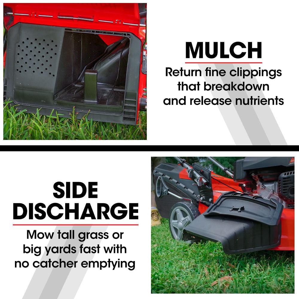 Baumr-AG 248cc Lawn Mower 4-Stroke 21 Inch Petrol Lawnmower 4-in-1 Self-Propelled Electric Start.