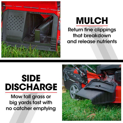 Baumr-AG 248cc Lawn Mower 4-Stroke 21 Inch Petrol Lawnmower 4-in-1 Self-Propelled Electric Start.