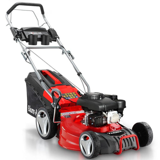 BAUMR-AG 18" 150cc Self Propelled Lawn Mower, 7 Height, Steel Deck, Cup Holders, 4-Stroke Petrol Lawnmower - 740SX.